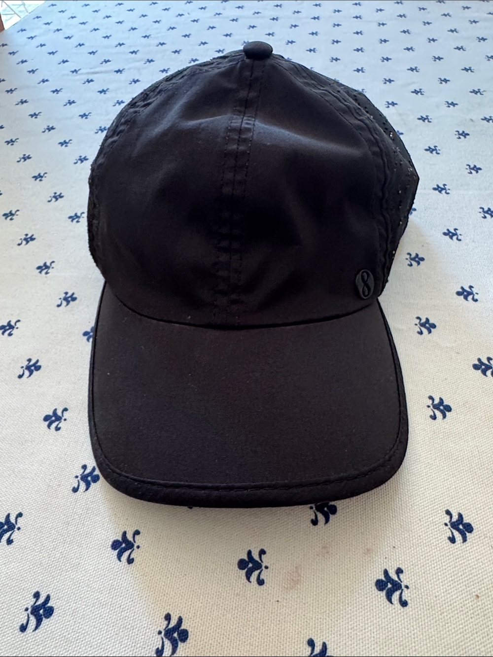 Black Performance Baseball Cap with Subtle 8 Logo